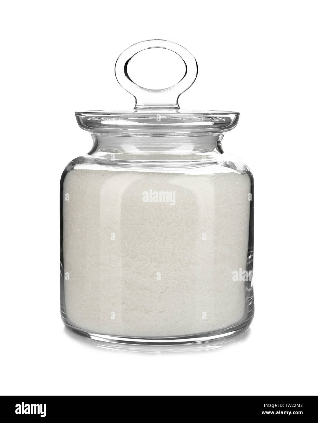 Sugar bowl on white background Stock Photo - Alamy