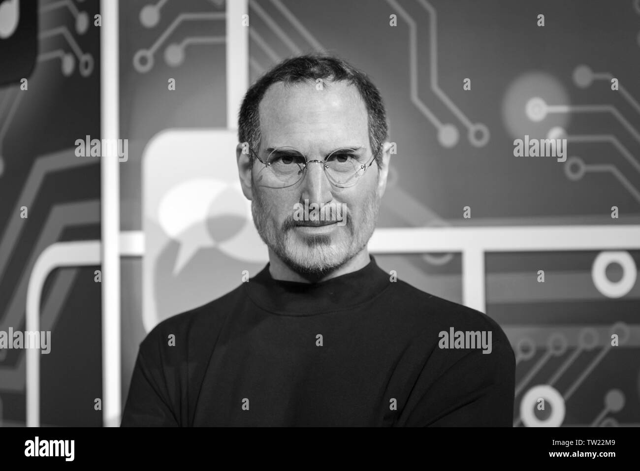 ISTANBUL, TURKEY - MARCH 16, 2017: Steve Jobs wax figure at Madame Tussauds wax museum in Istanbul. Stock Photo