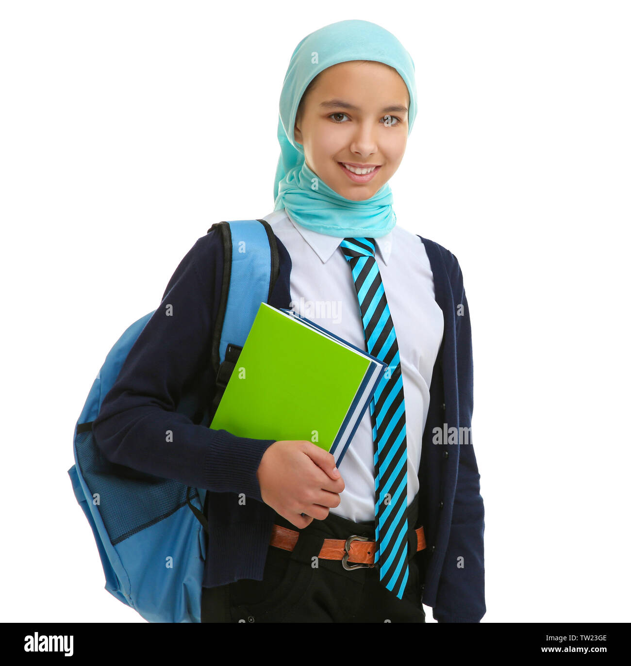Arab school girl uniform hi-res stock photography and images - Alamy