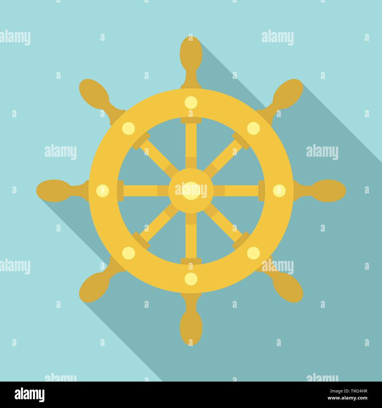 Ship wheel icon. Flat illustration of ship wheel vector icon for web ...
