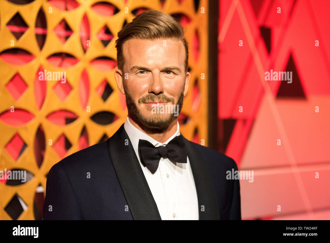ISTANBUL, TURKEY - MARCH 16, 2017: David Beckham wax figure at Madame Tussauds  museum in Istanbul. Stock Photo