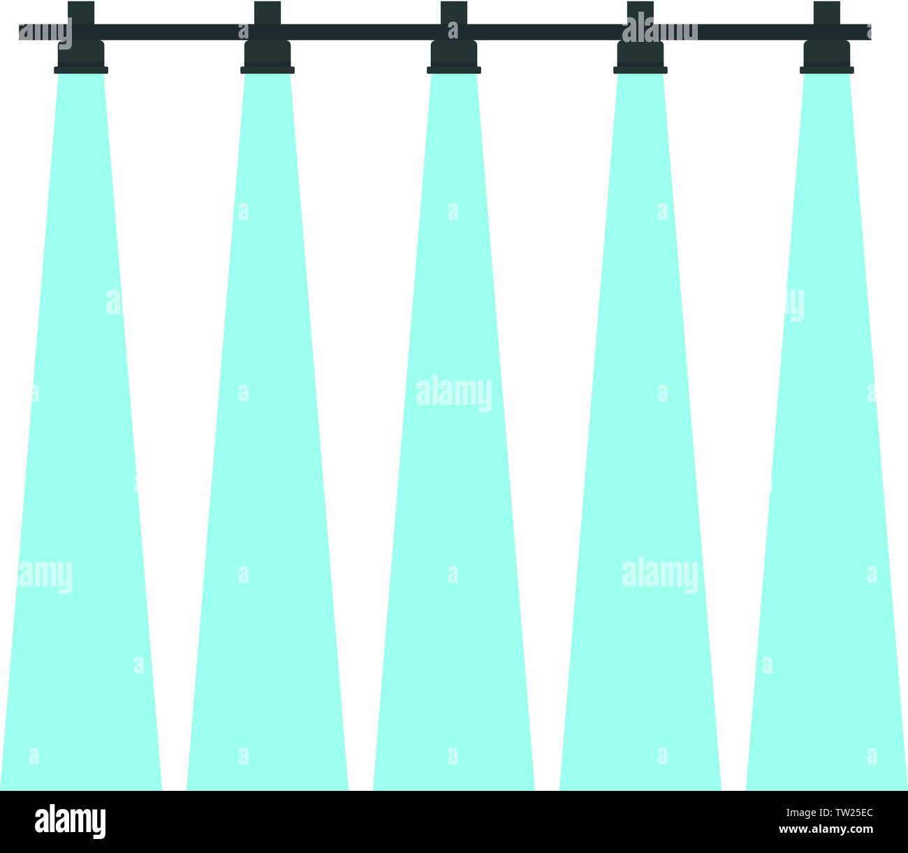 Wall bar spotlight icon. Flat illustration of wall bar spotlight vector