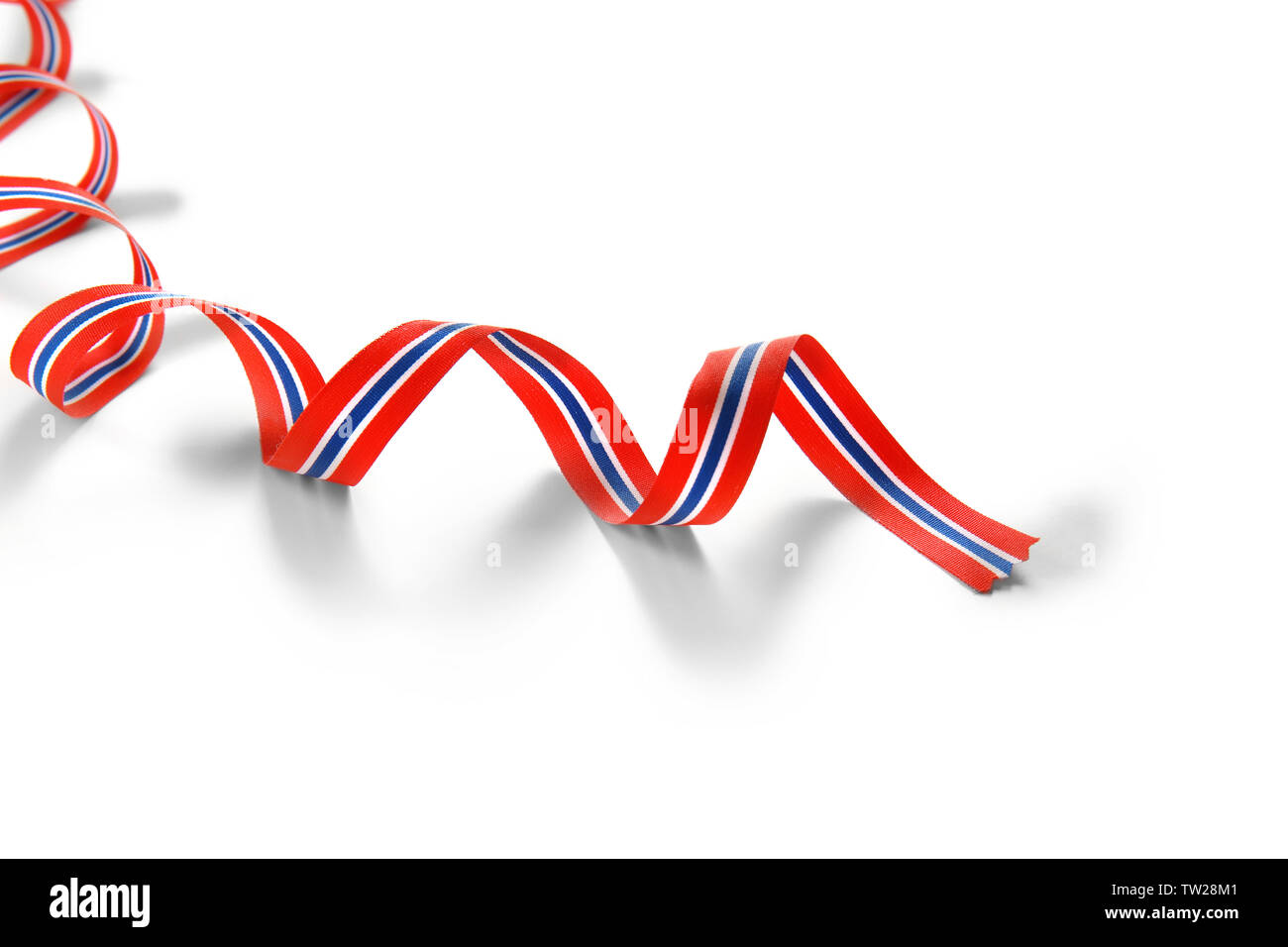 Ribbon in colors of Thai flag on white background Stock Photo - Alamy