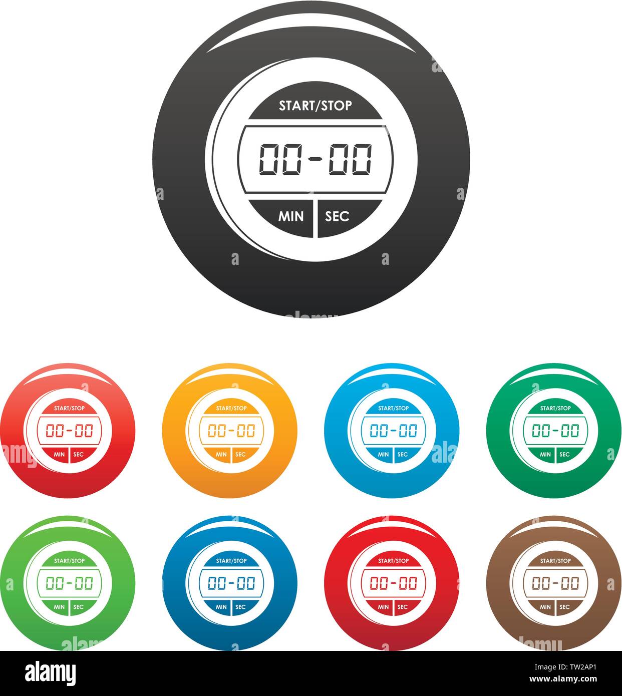 Digitalstopwatch Stock Vector Images Alamy