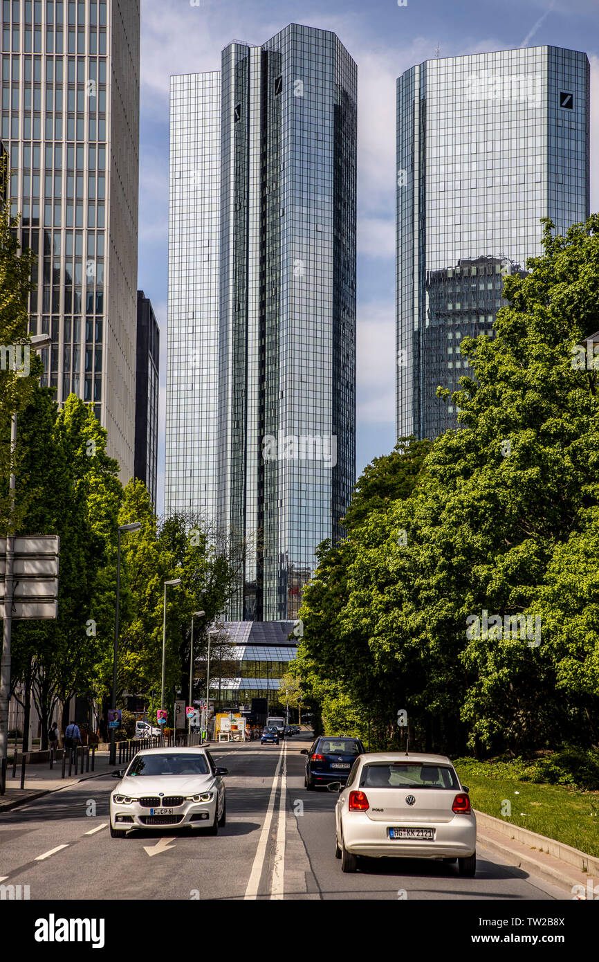 Frankfurt Am Main Skyscrapers Financial District Deutsche Bank