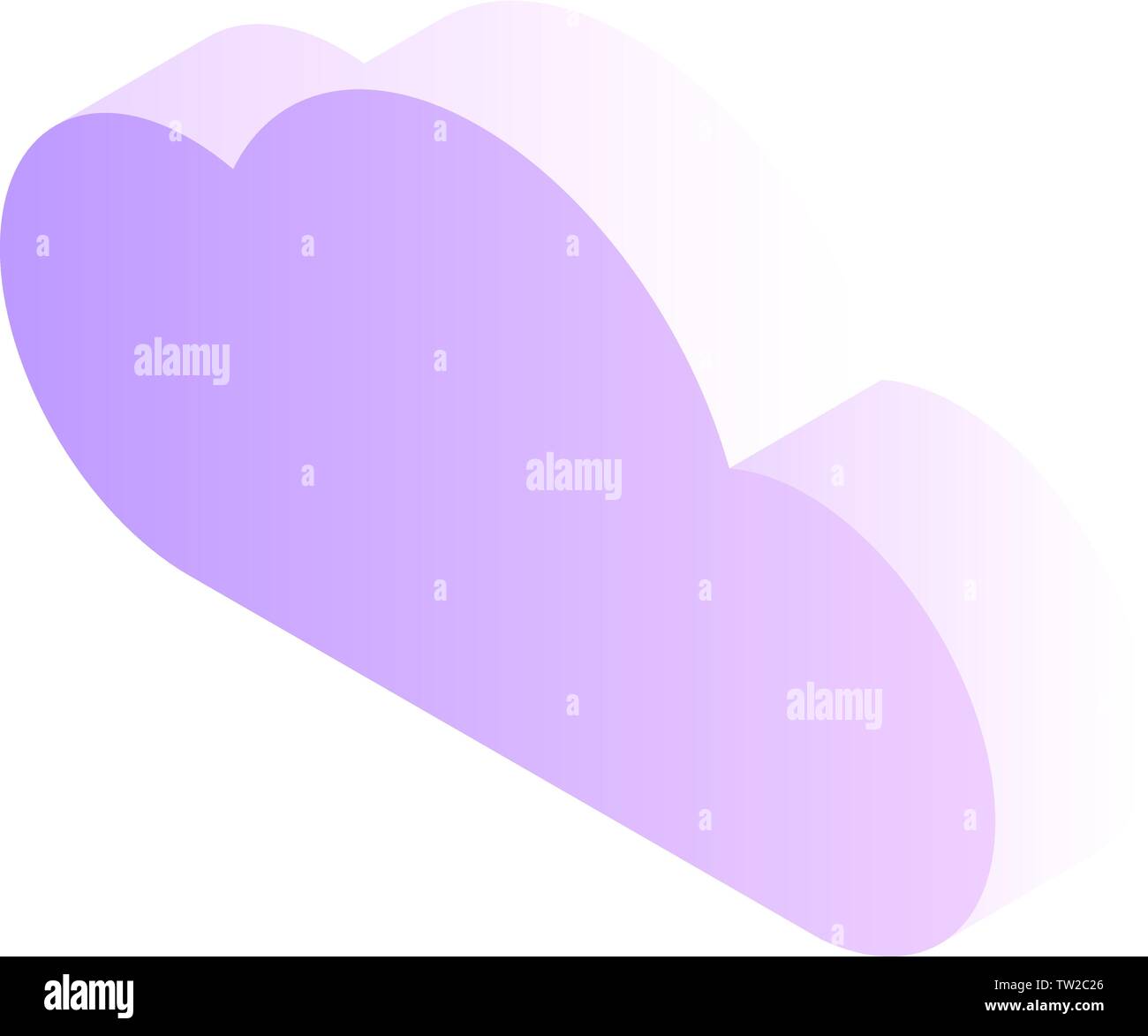 Data cloud icon, isometric style Stock Vector