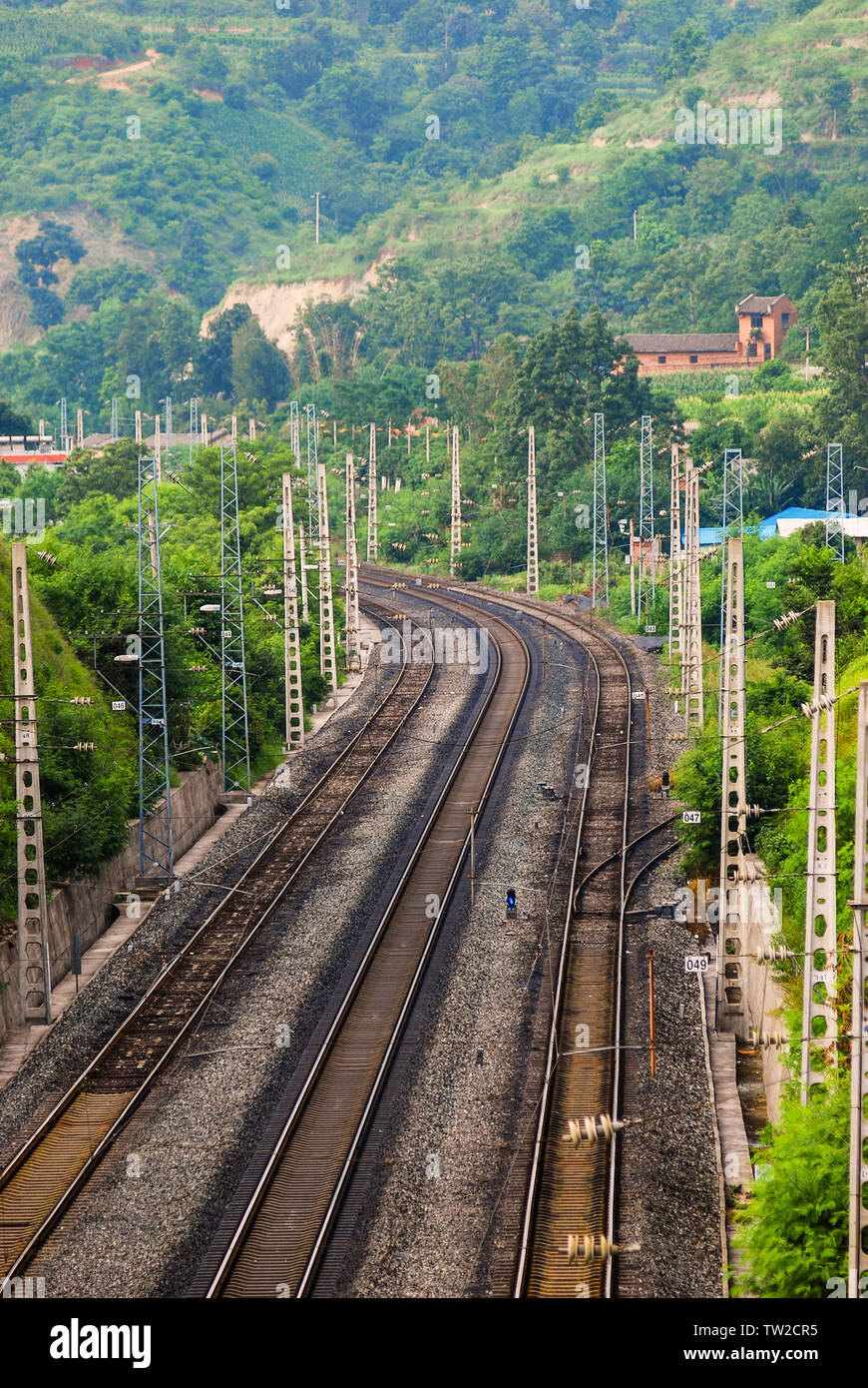 Railway train runway guide hi-res stock photography and images - Alamy