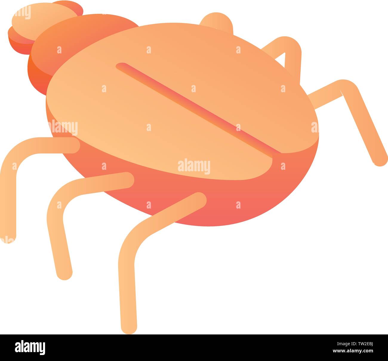 Virus computer bug icon, isometric style Stock Vector