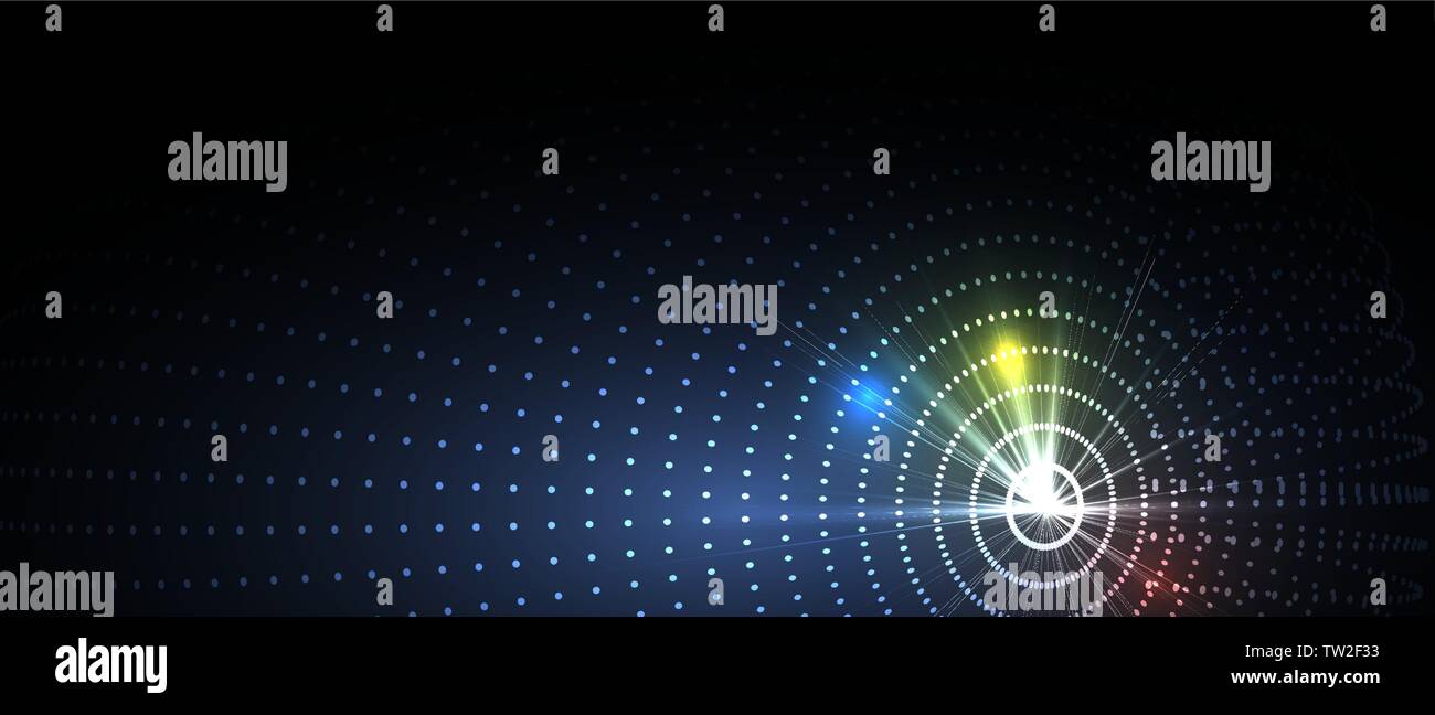 Abstract tech background. Futuristic technology interface with ...