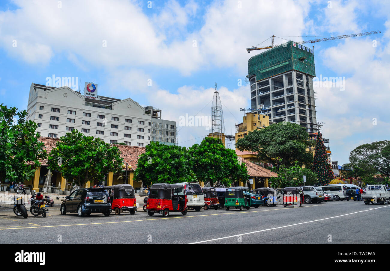 Colombo, Sri Lanka - Dec 12, 2018. Street of Colombo, Sri Lanka ...