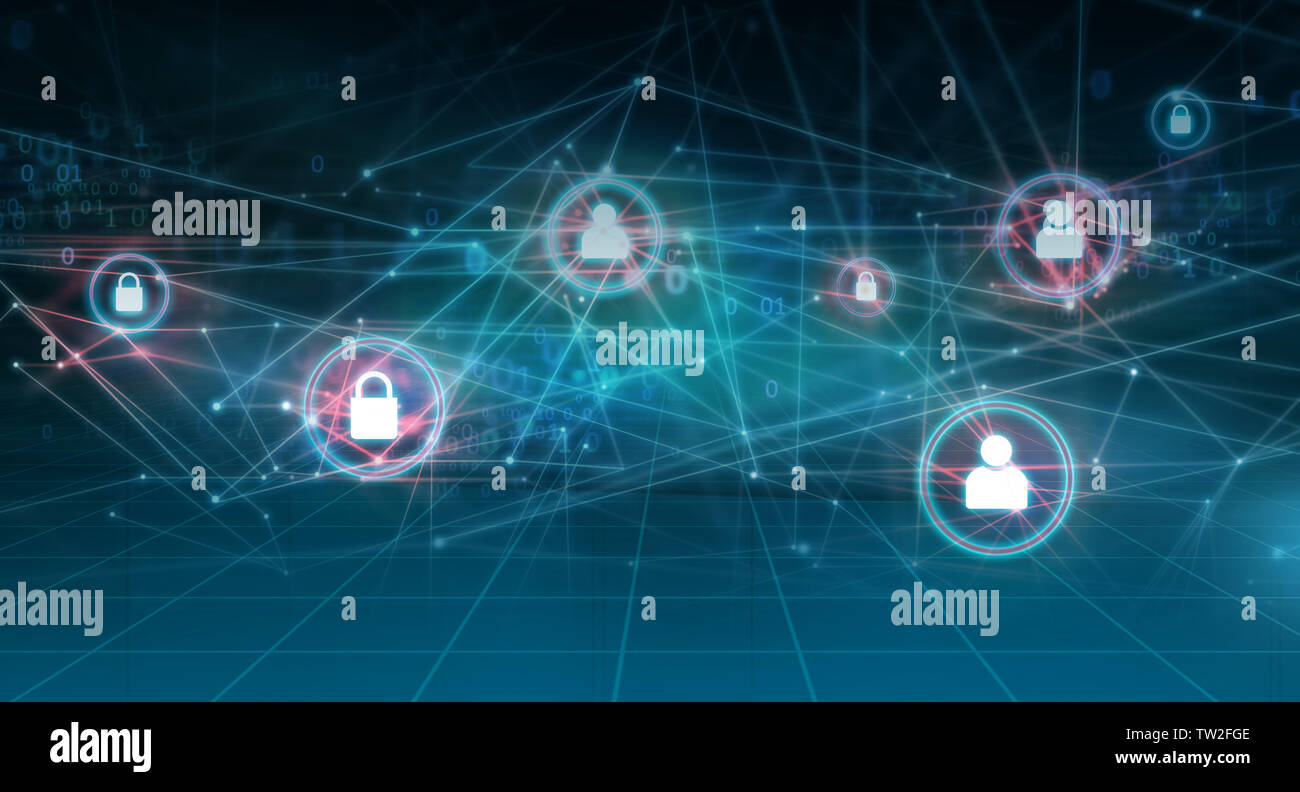 Graphical abstract internet and networks background, connection lines ...