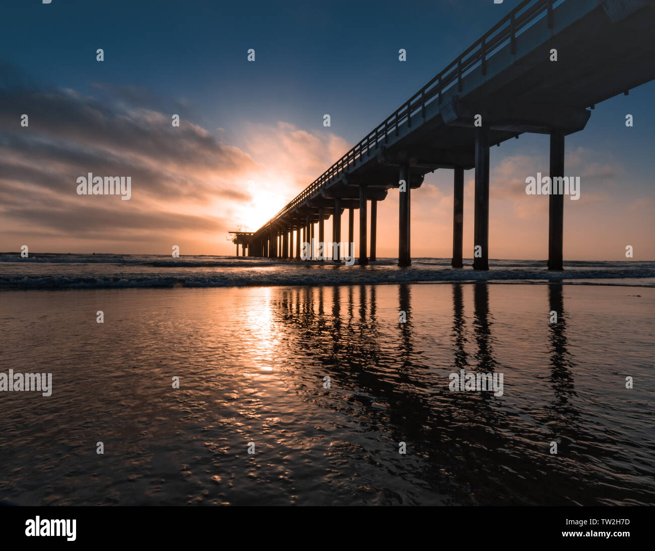 Ellen Browning Scripps Pier, Sandiego , California, United States Stock Photo