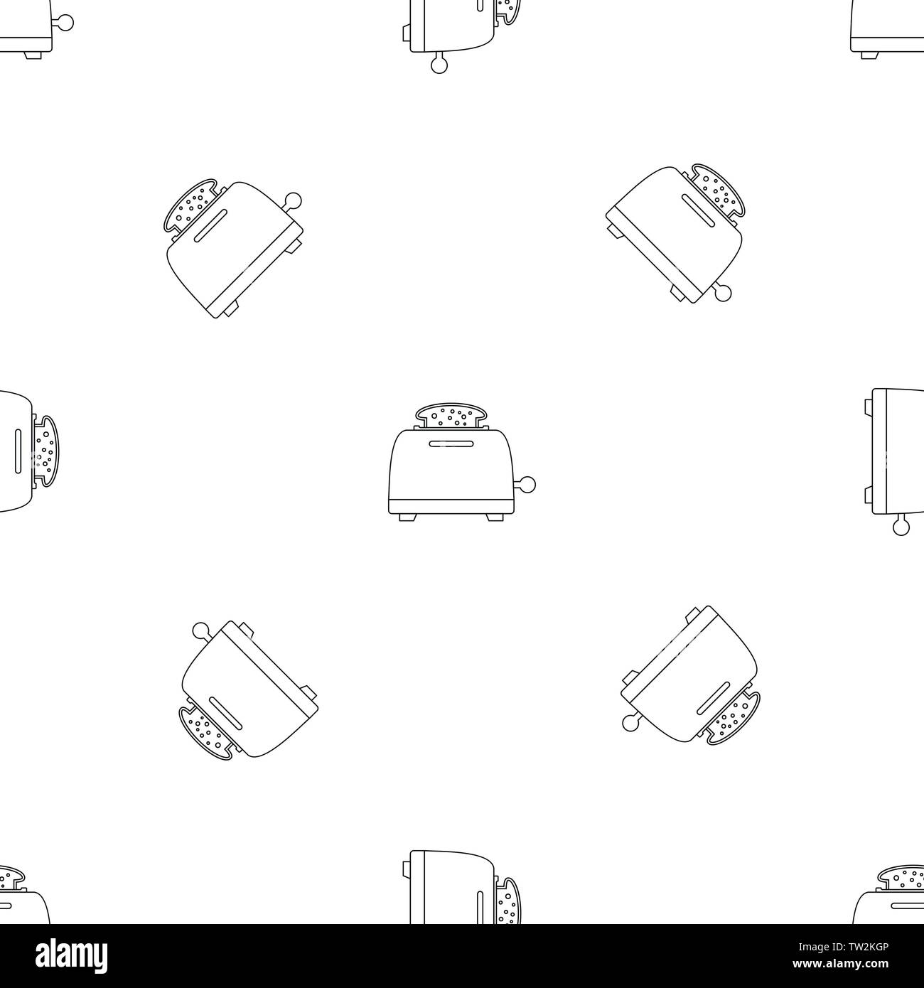 Bread toaster pattern seamless vector repeat geometric for any web ...