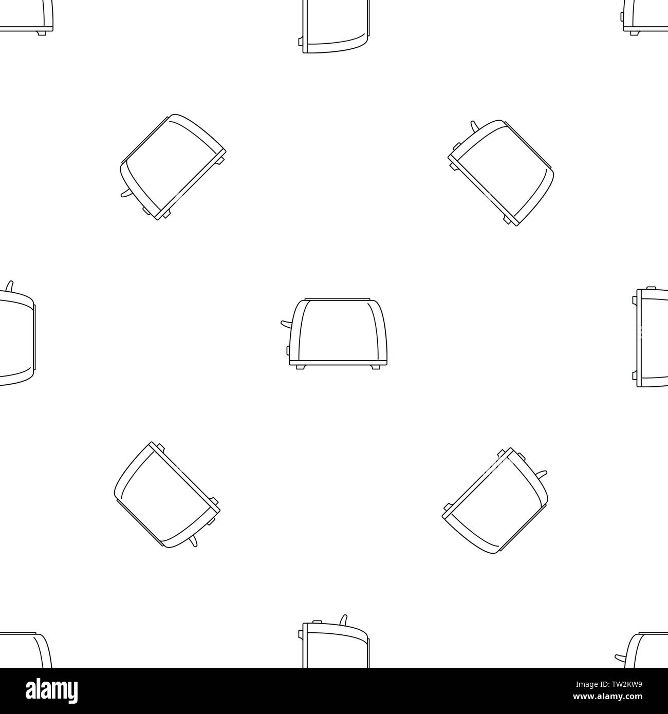 Old toaster pattern seamless vector repeat geometric for any web design Stock Vector