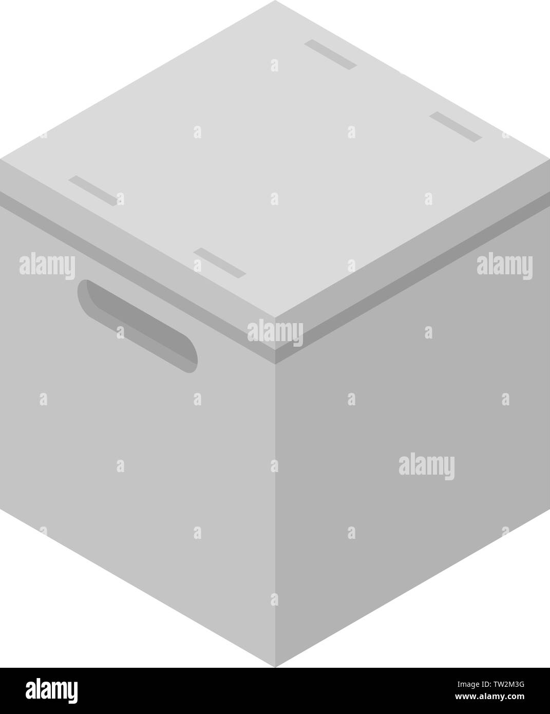 Cardboard box closed with tape Black and White Stock Photos & Images ...