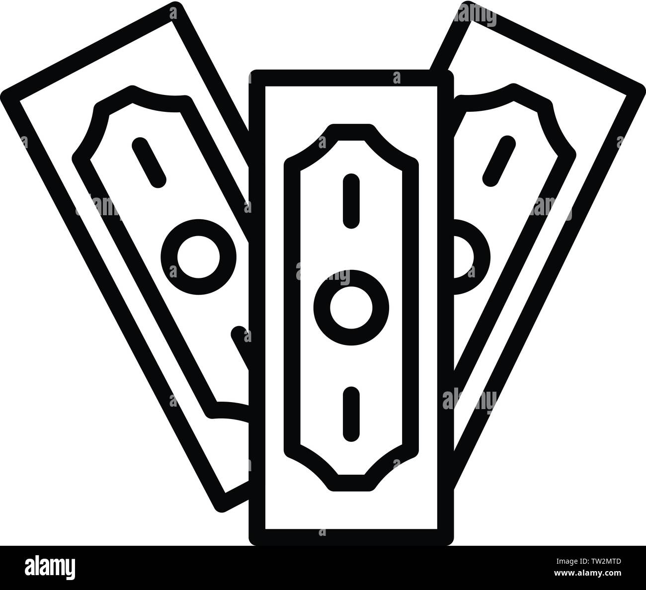 Money paper icon, outline style Stock Vector Image & Art - Alamy