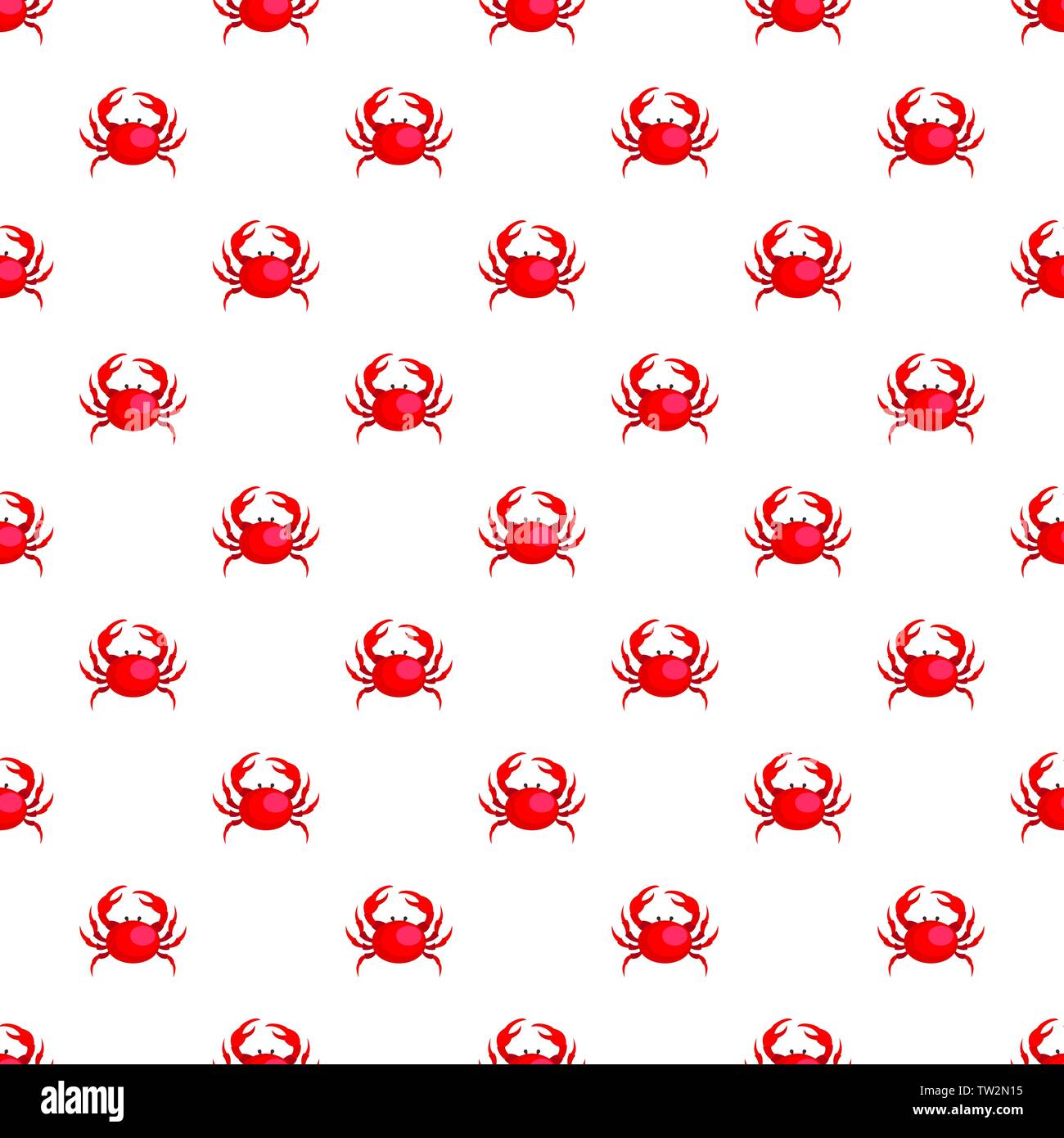 Crab pattern seamless vector repeat for any web design Stock Vector