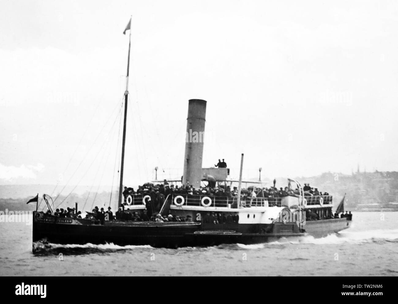 Prince of Wales paddle steamer, Southampton to Isle of Wight ferry Stock Photo