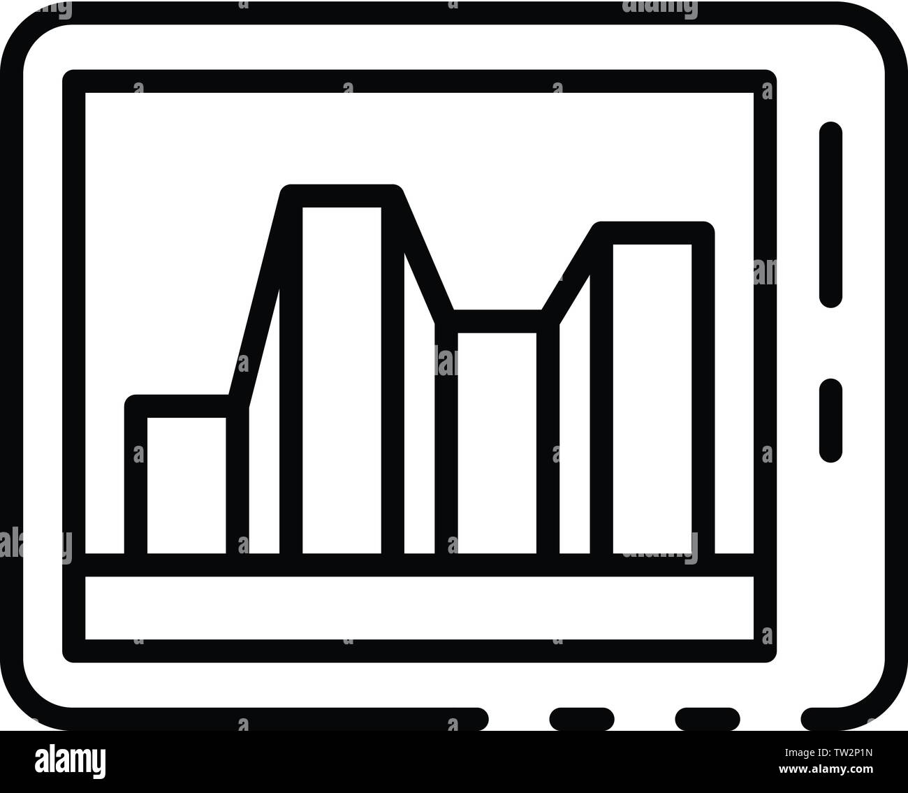 Tablet finance chart icon, outline style Stock Vector Image & Art - Alamy