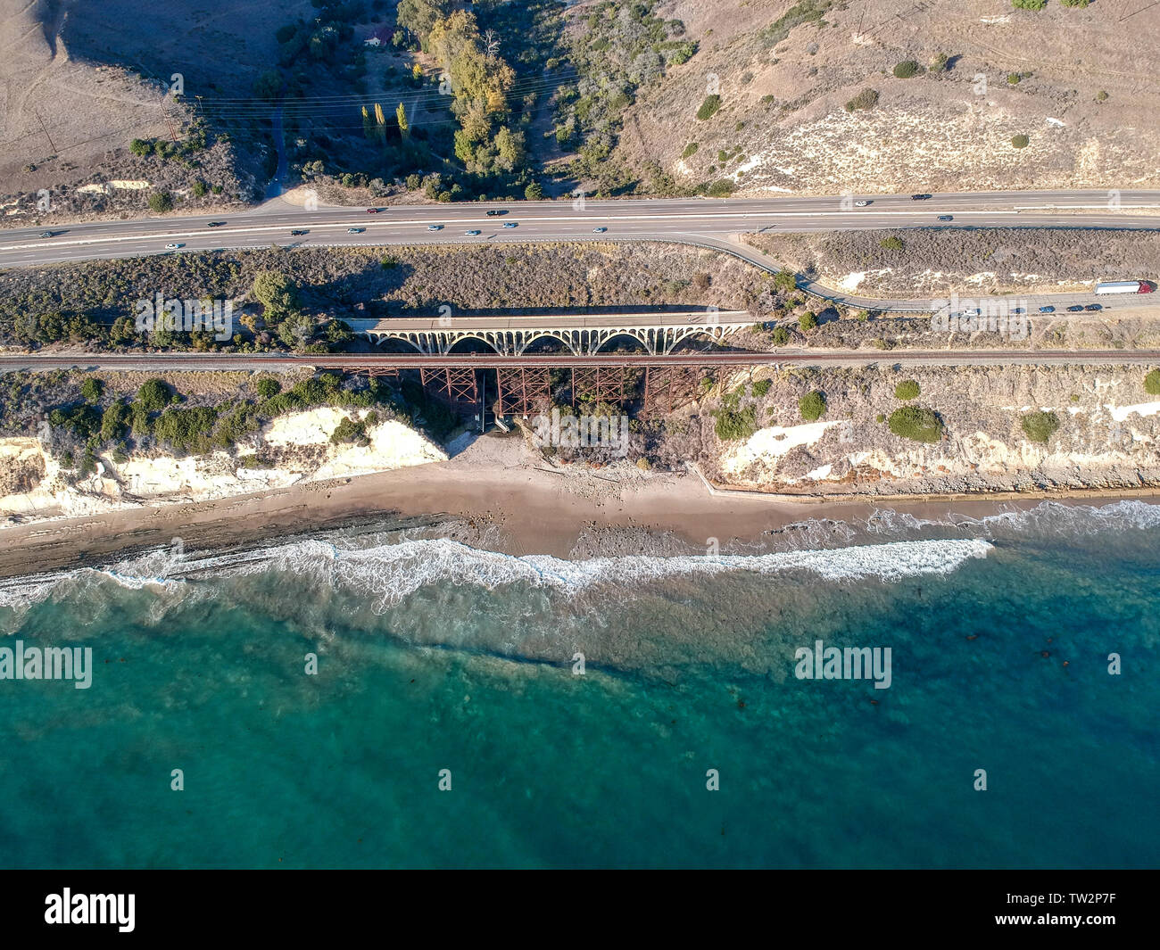 Aerial view ox Arroyo Hondo Bridge Stock Photo Alamy