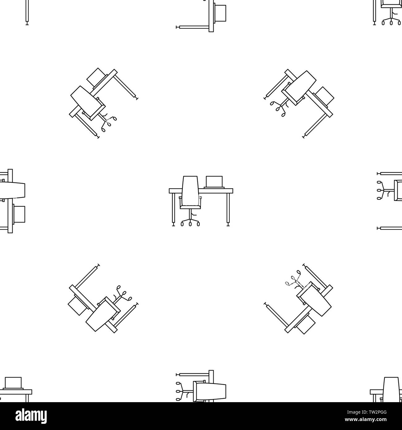 Desktop table computer pattern seamless vector repeat geometric for any web design Stock Vector