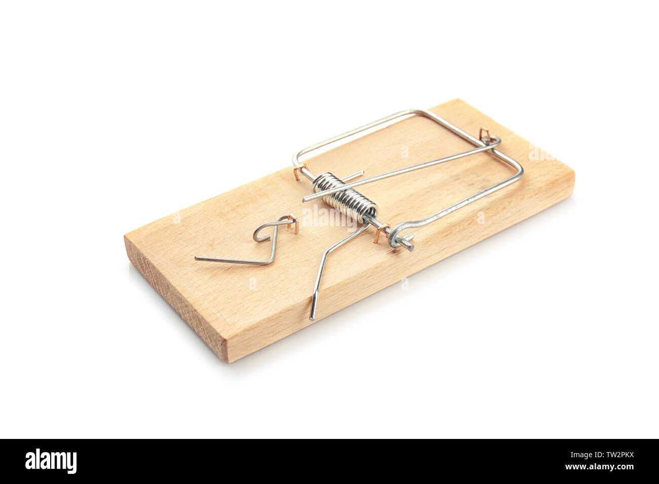 Mouse trap on white background Stock Photo - Alamy