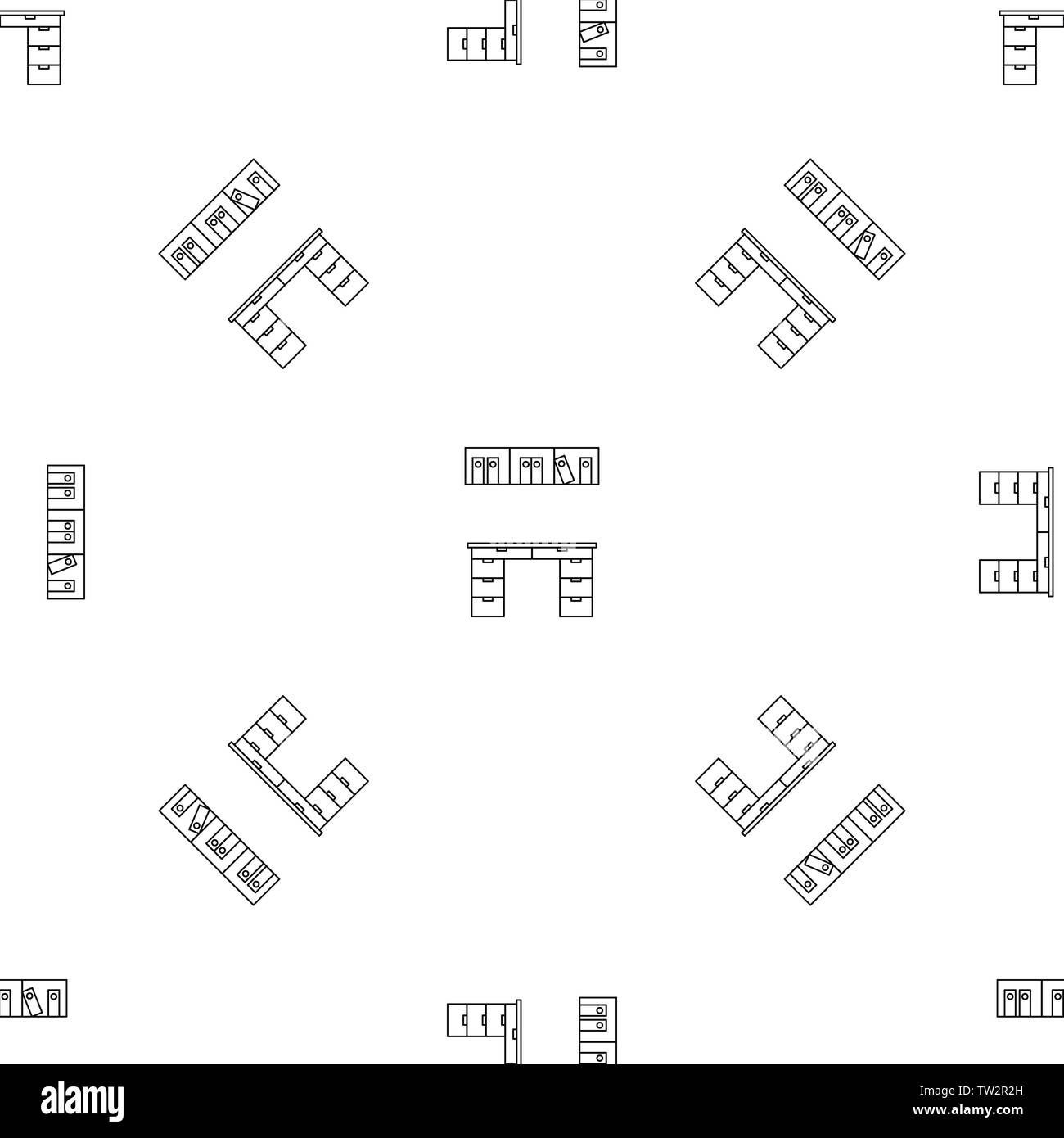 Office desktop pattern seamless vector repeat geometric for any web design Stock Vector