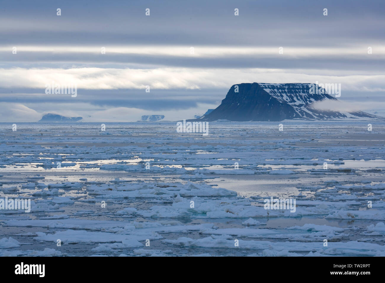 Landscape, Franz Josef Land, Russian Arctic. Stock Photo