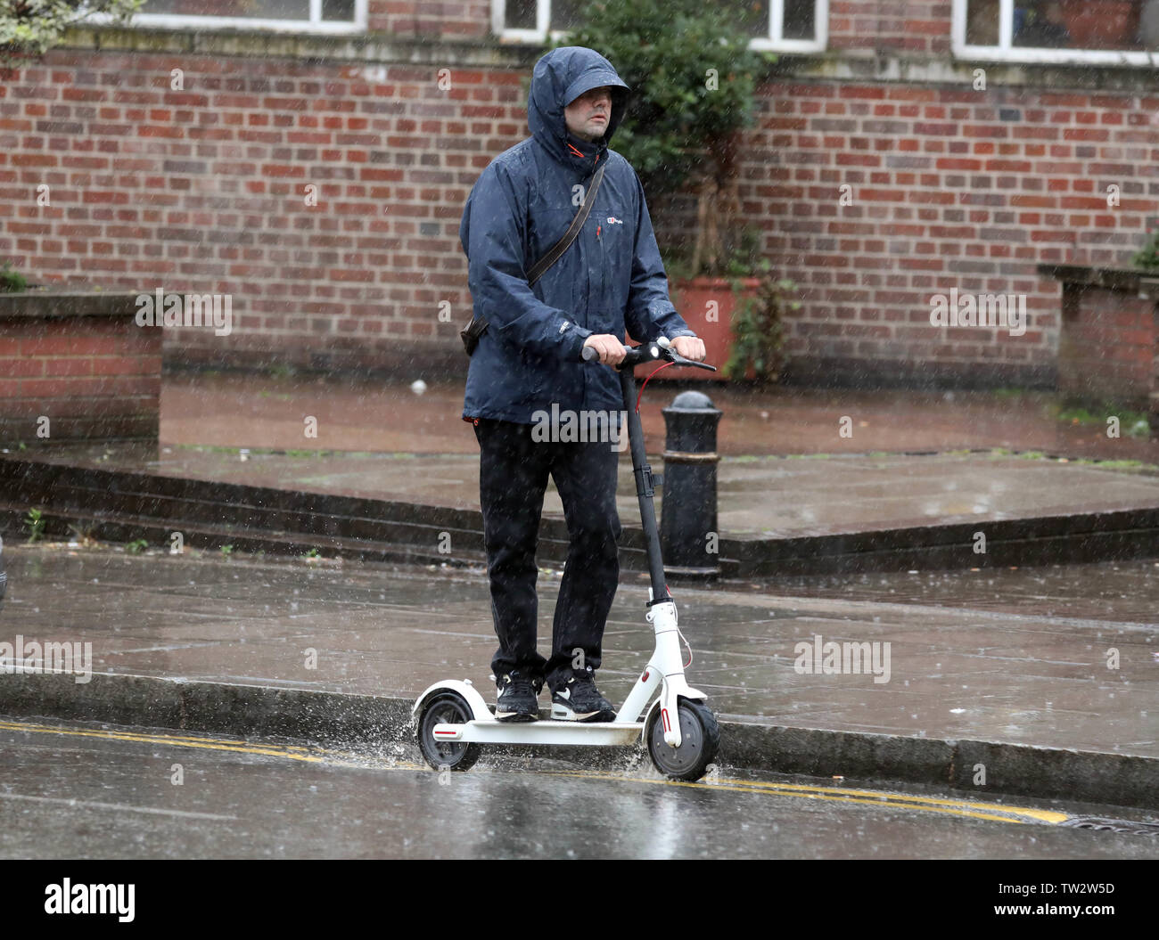 Wet Weather North London near East Finchley tube station today 18.6.19