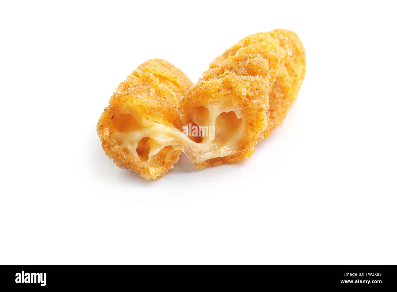 Cheesesticks Rotten Broken fried cheese stick on white background Stock Photo - Alamy