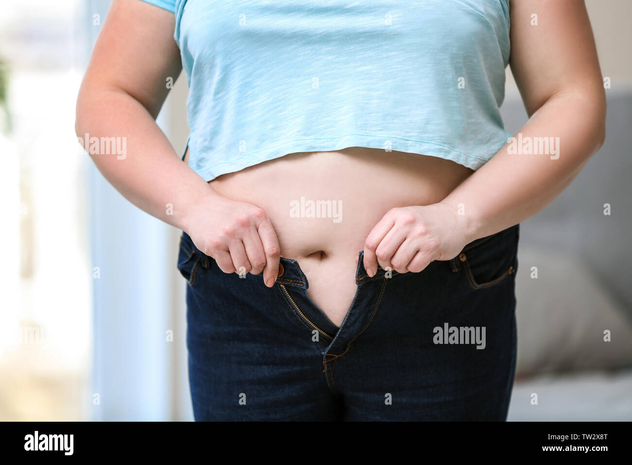 putting on tight pants