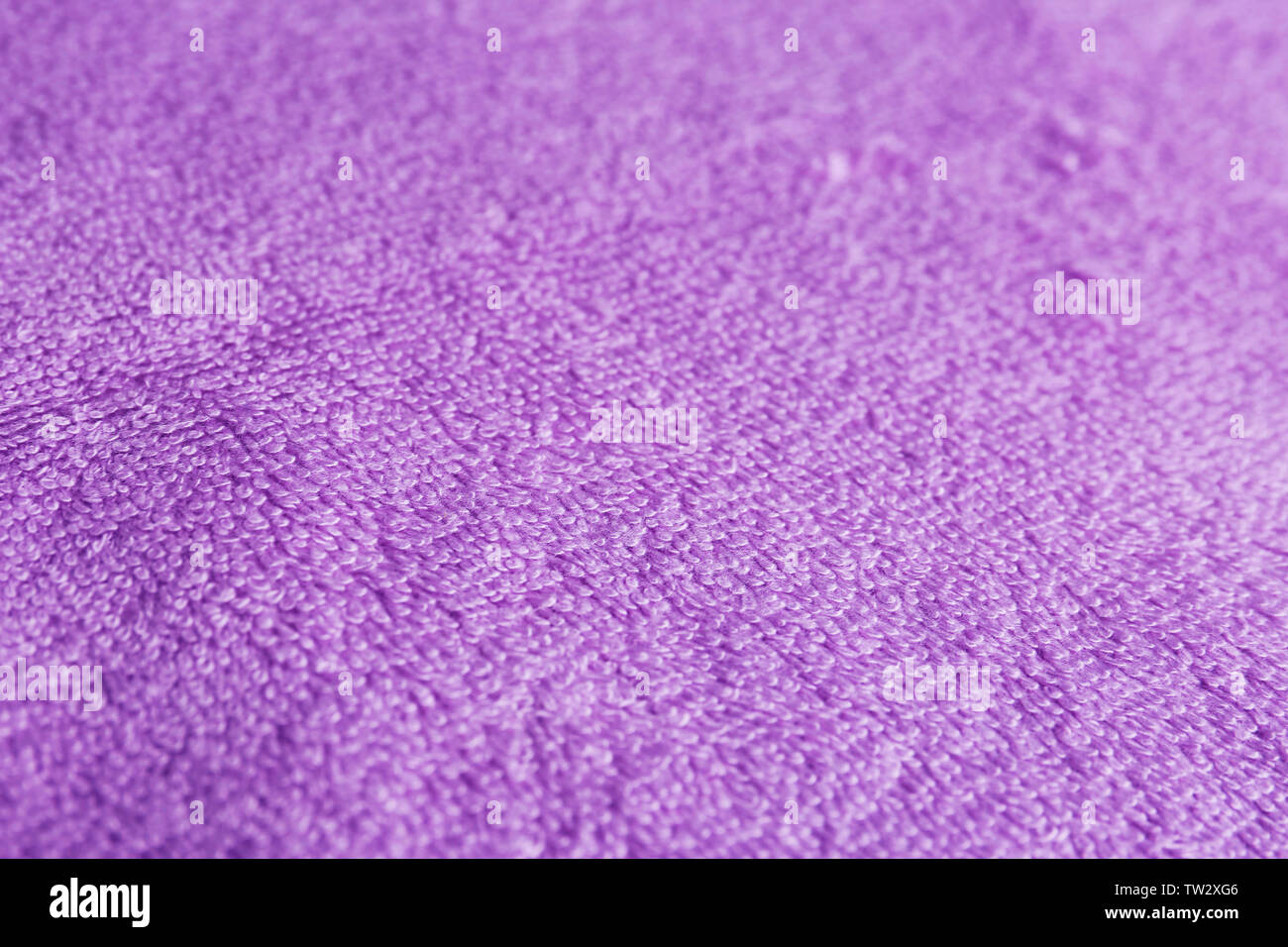 Lilac terry cloth texture as background Stock Photo