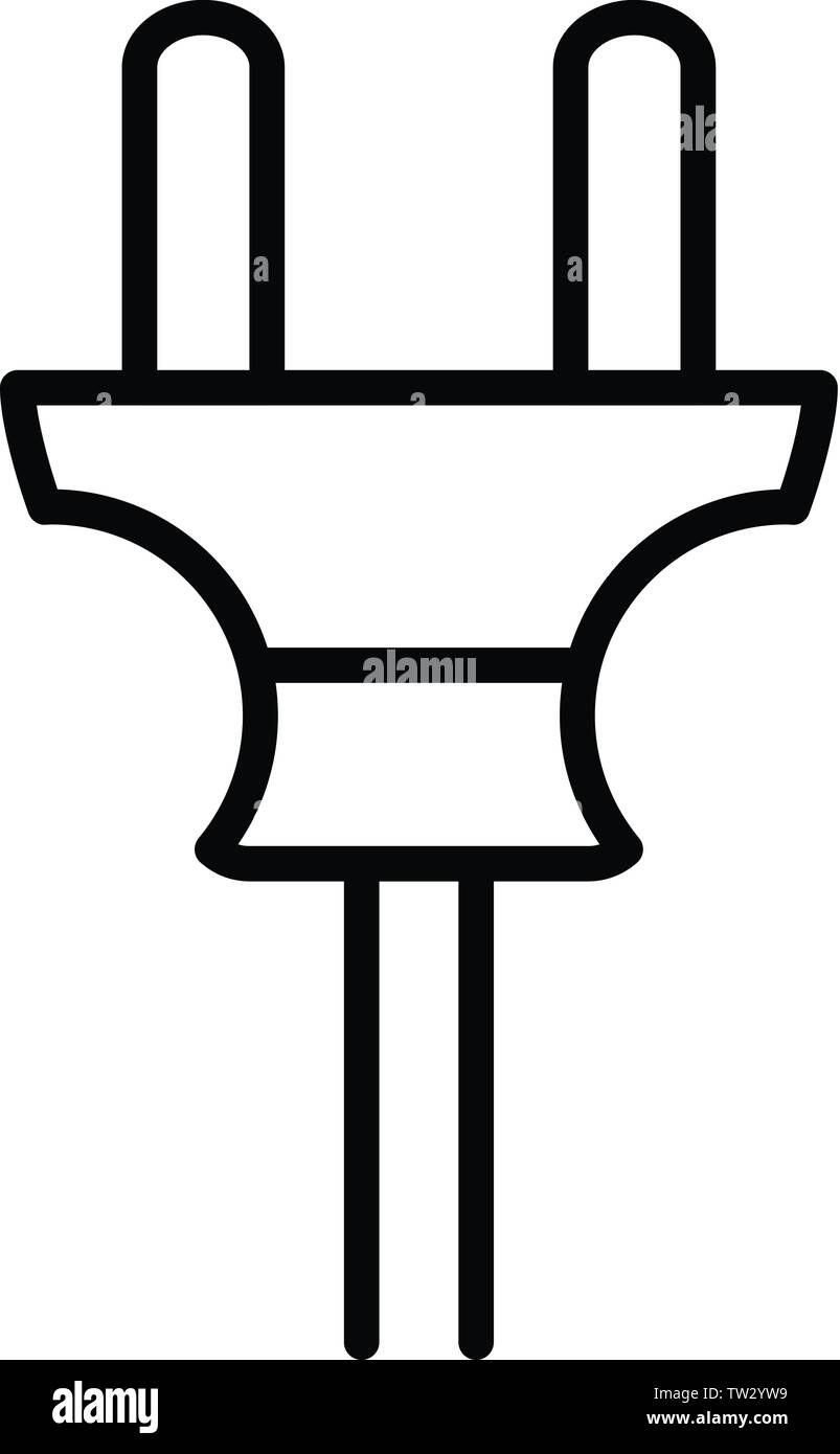 Soviet plug icon, outline style Stock Vector