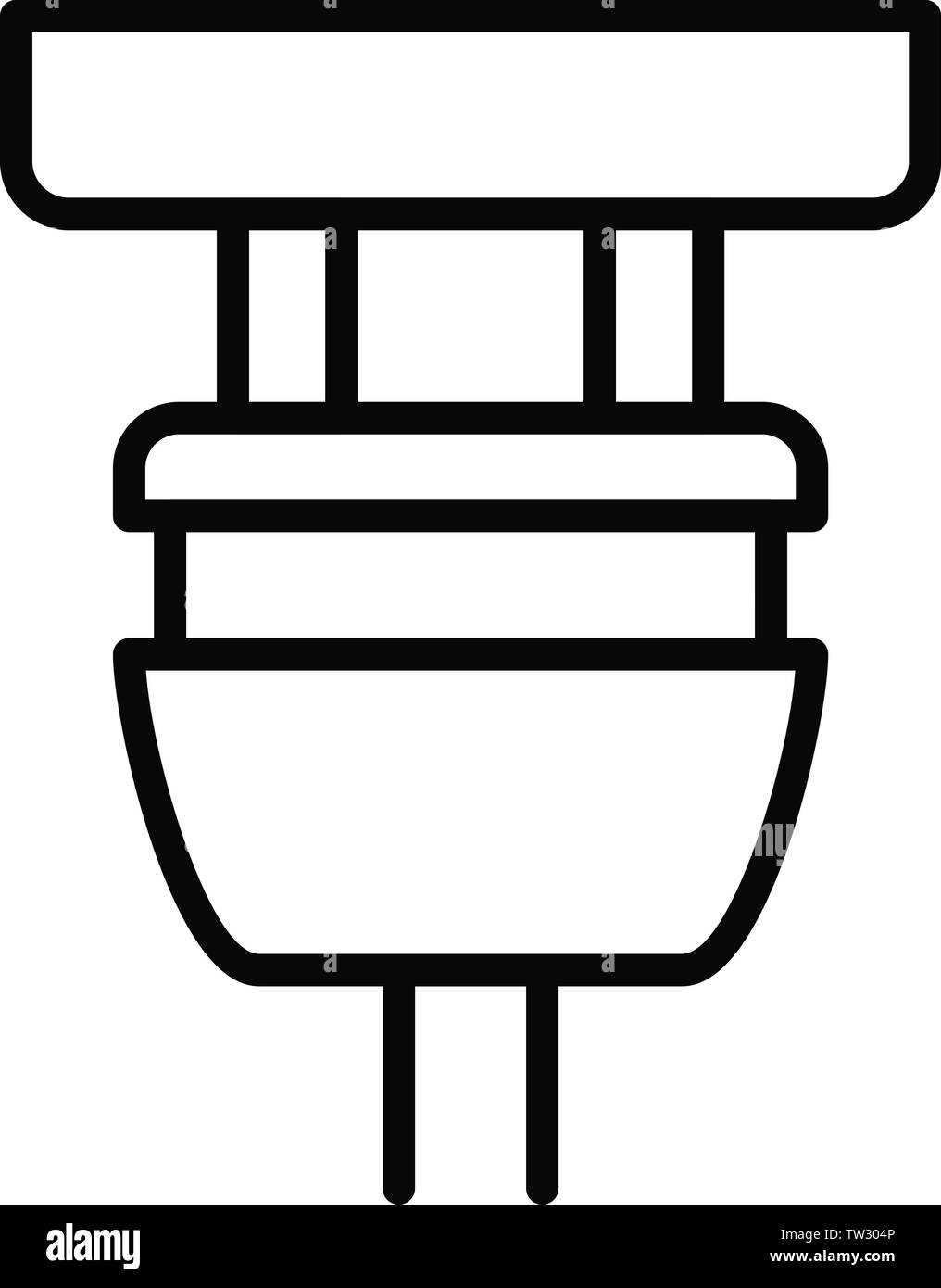 Plugged plug icon, outline style Stock Vector Image & Art - Alamy