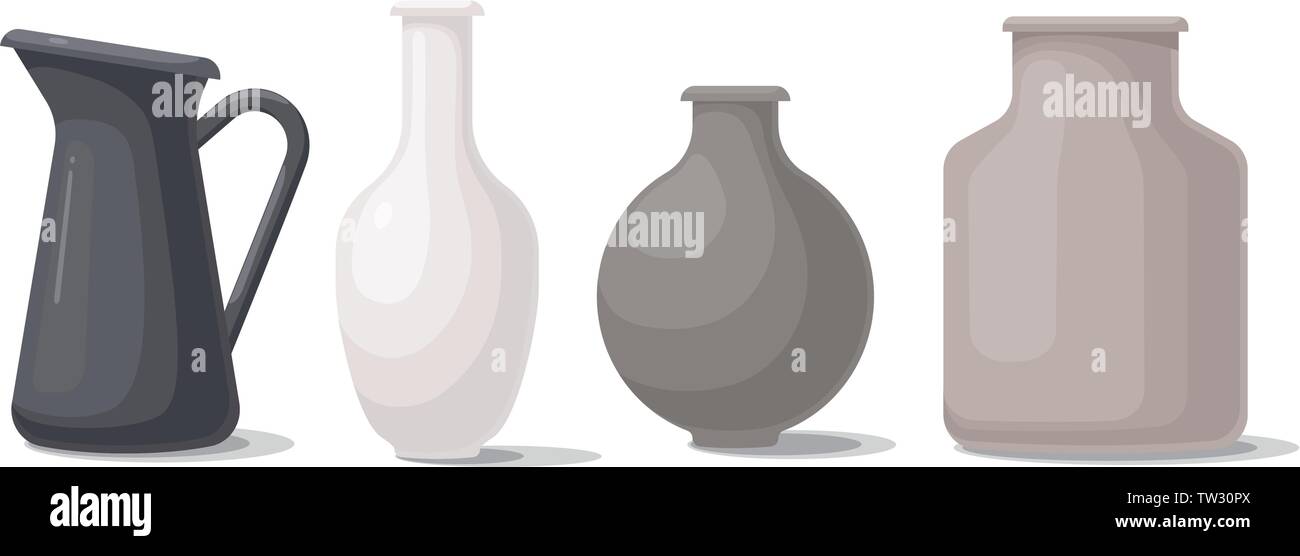 Set of vases of different shapes and colors Stock Vector Image & Art ...