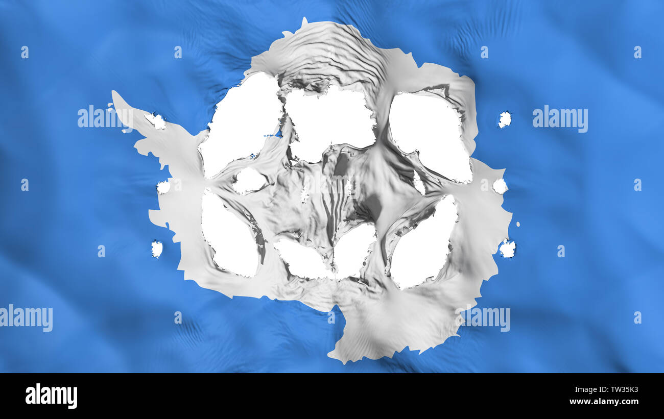 Holes in Antarctica flag Stock Photo Alamy