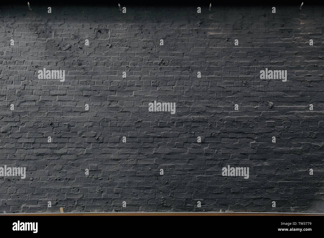 Black Brick Wall Stock Photo