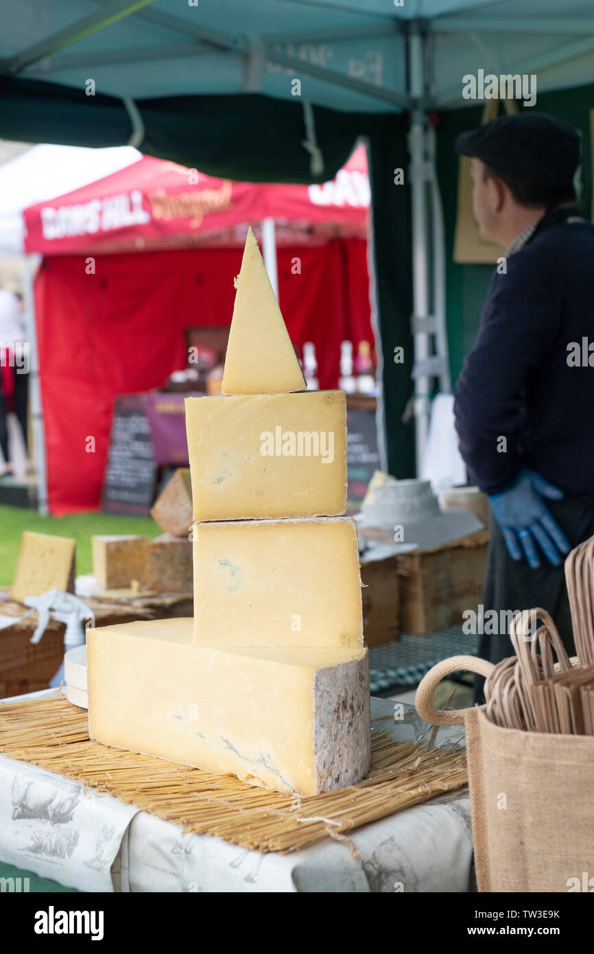 Cheese stall at Stonor Park food festival. Stonor, HenleyonThames