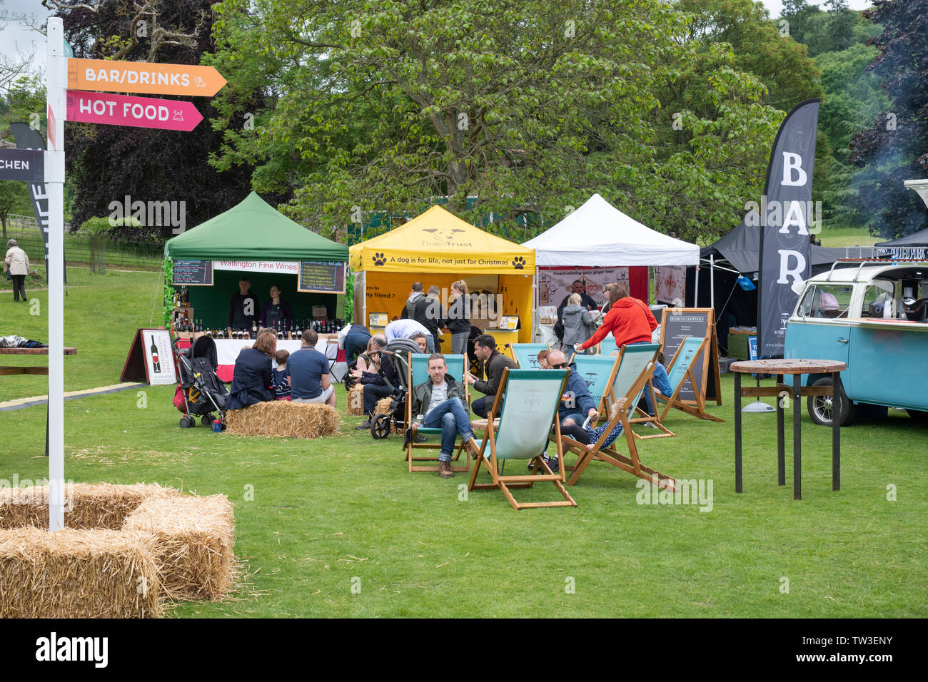 Stonor Park food festival. Stonor, Henley-on-Thames, Oxfordshire, England Stock Photo