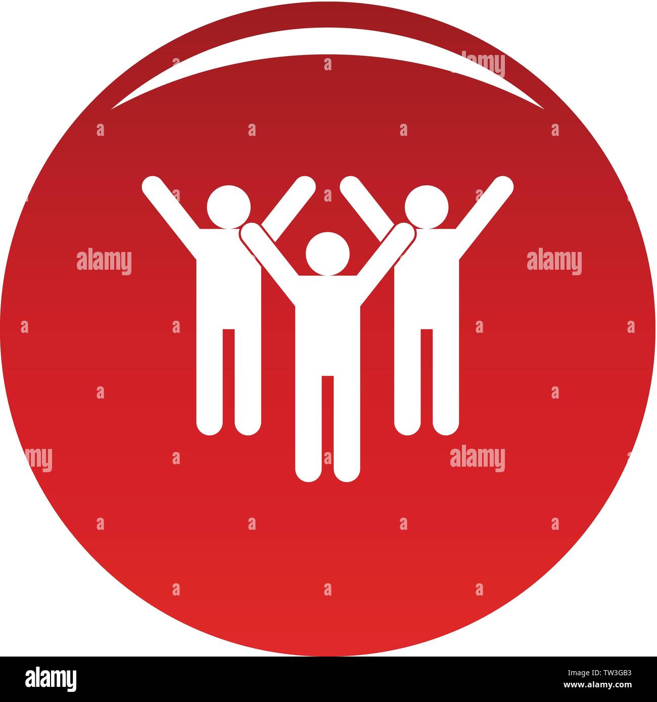 Winning teamwork icon. Simple illustration of winning teamwork vector ...