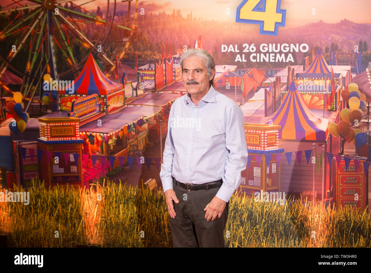 Roma, Italy. 18th June, 2019. Italian actor Massimo Dapporto Photocall in Rome of the film 'Toy Story 4' with the Italian voice actors of the film Credit: Matteo Nardone/Pacific Press/Alamy Live News Stock Photo