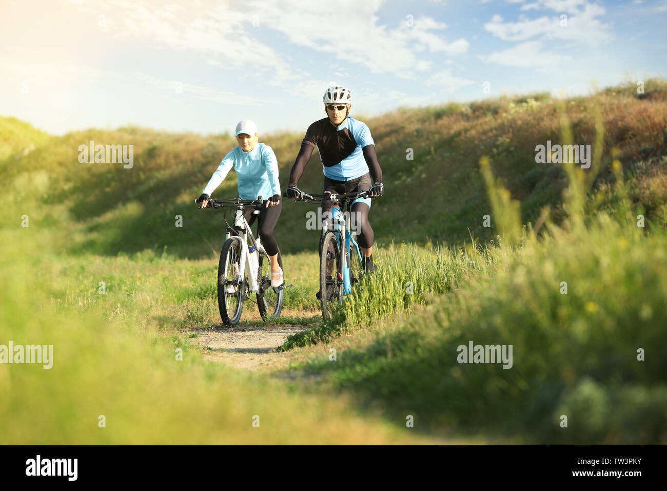 German Rinding Bycicles Two racer athlete riding hi-res stock photography and images - Alamy