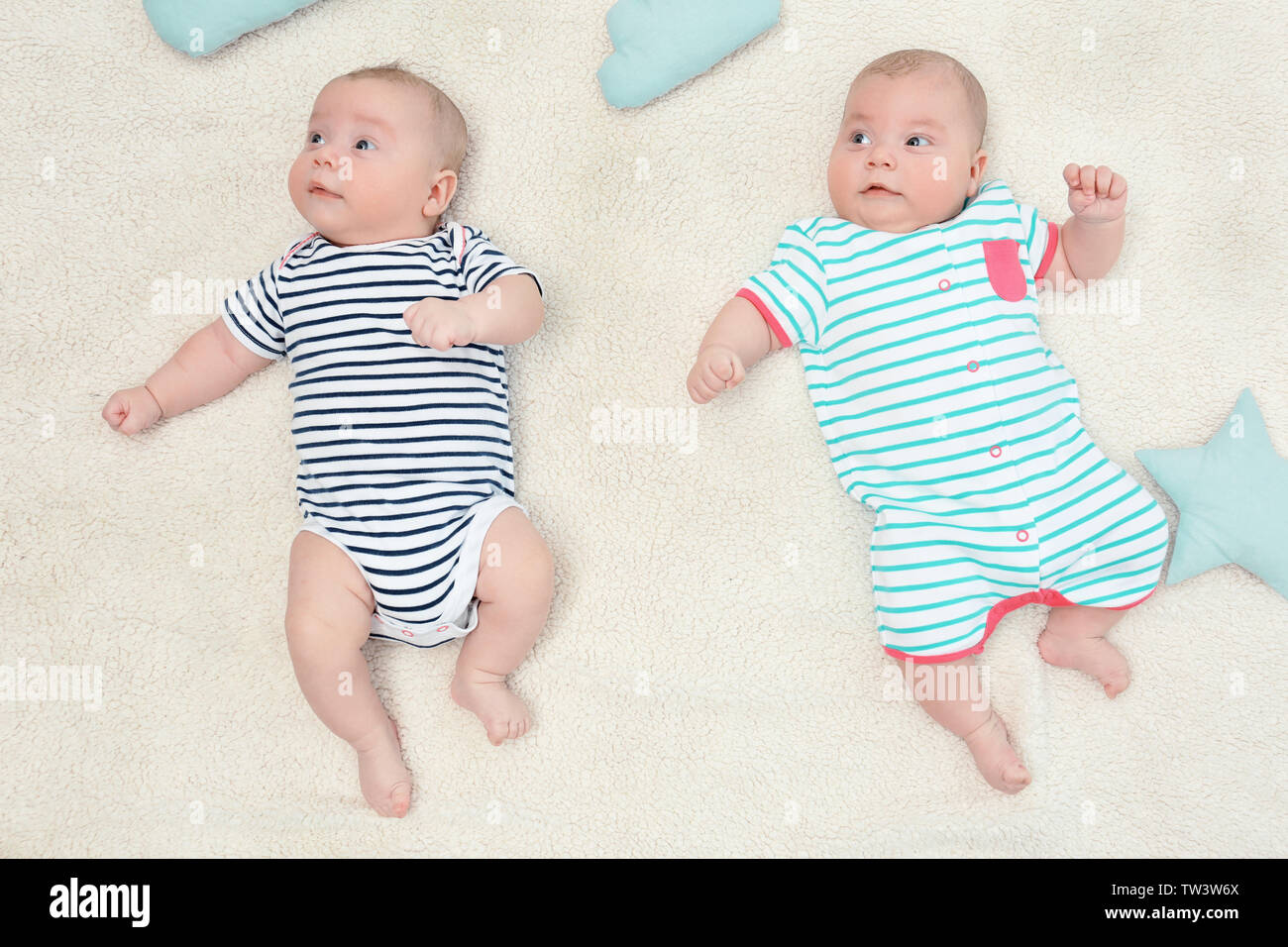 cute babies twins girls Stock Photo - Alamy