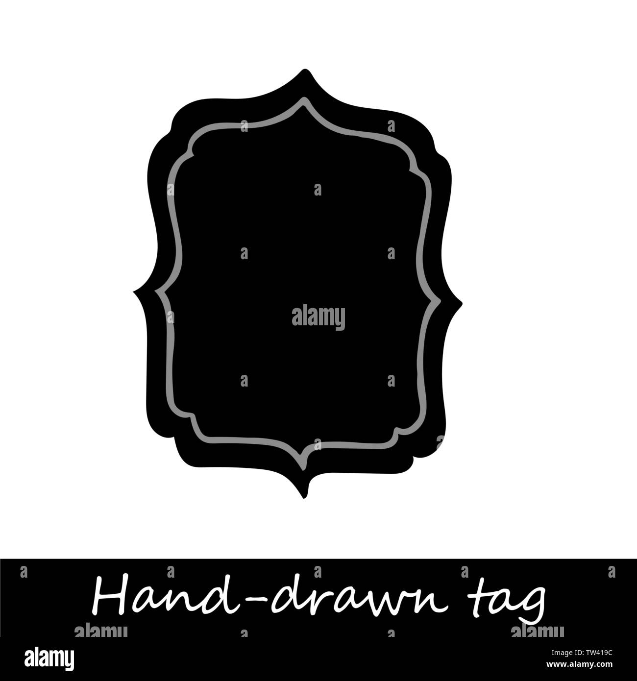 Handing Vector Label Hand drawn vector handmade, craft knitting and art labels Stock Vector ...