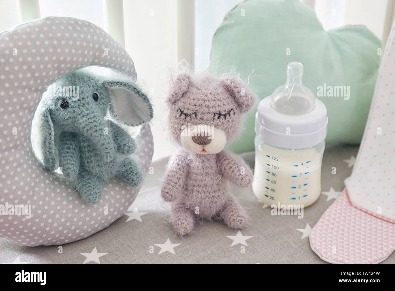 Adorable Handmade Crochet Toys With Baby Clothes Pillows And