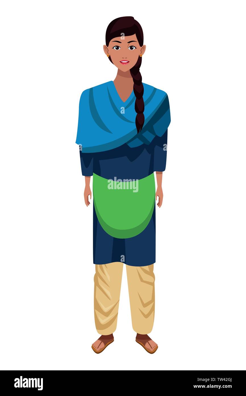 indian woman wearing traditional hindu clothes Stock Vector Image & Art ...