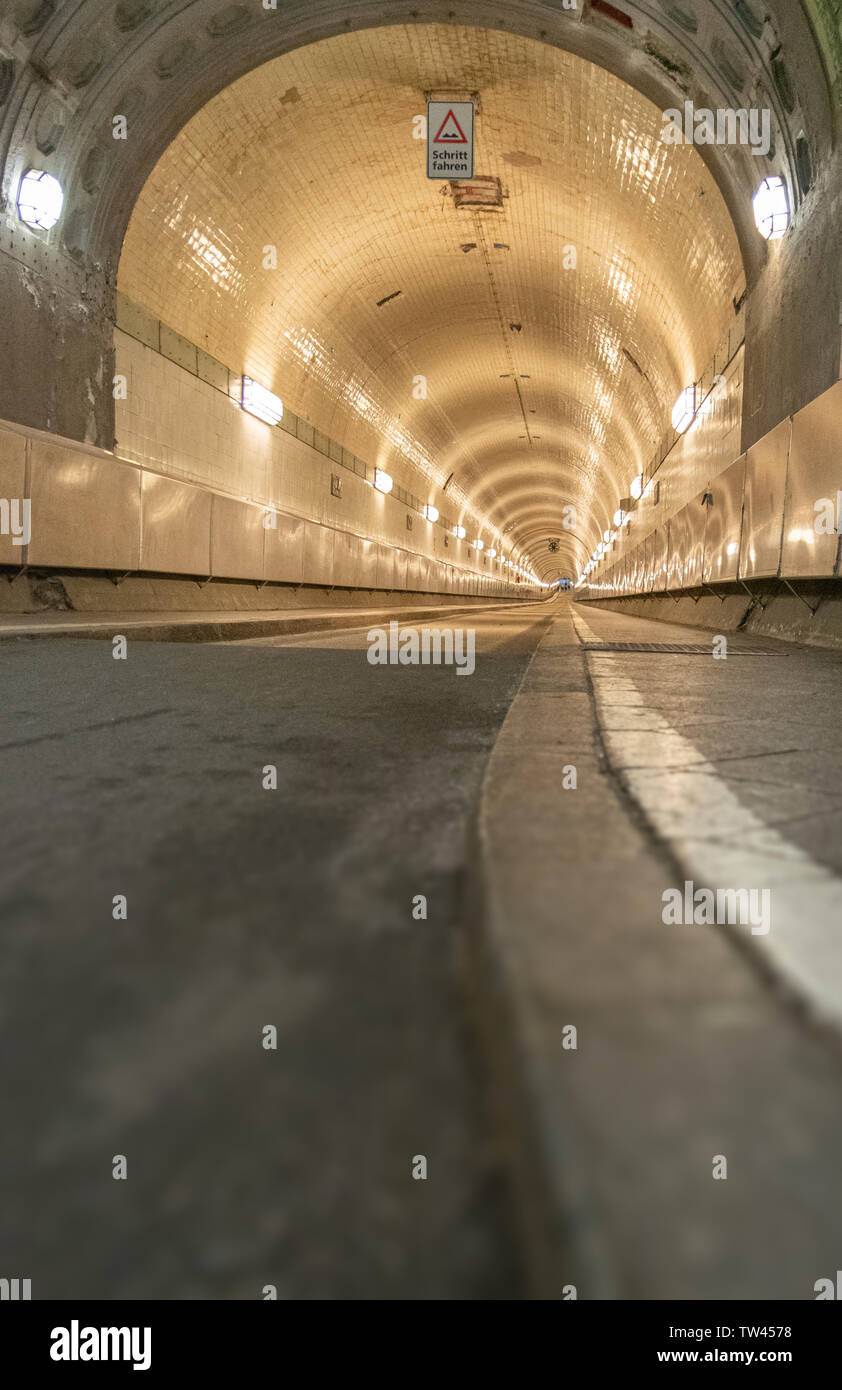 HAMBURG, GERMANY - Historical Elbtunnel Stock Photo