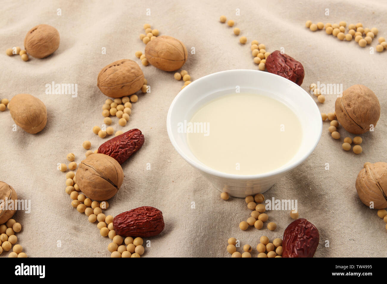 Healthy soybean milk Stock Photo Alamy