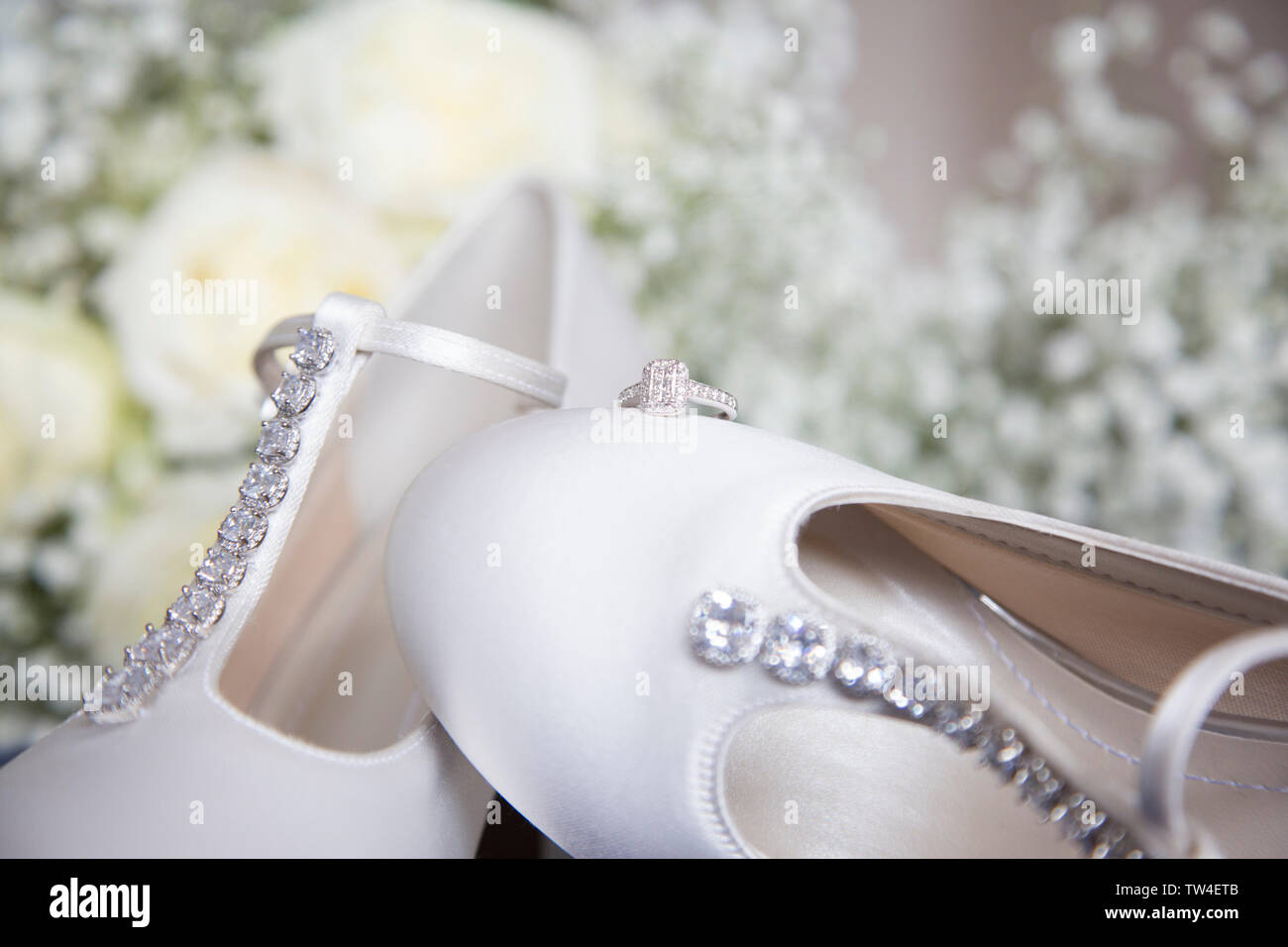 Diamante bridal cheap shoes