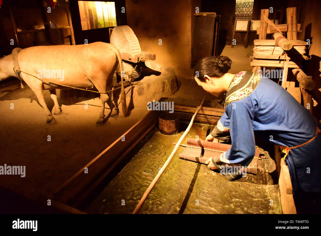 Ancient paper making Stock Photo Alamy